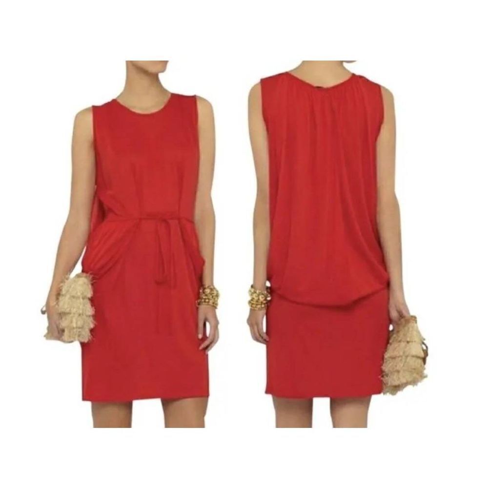 Stella McCartney Sleeveless Draped Tie Waist Grecian Cocktail Dress Sz 40 (US 6)